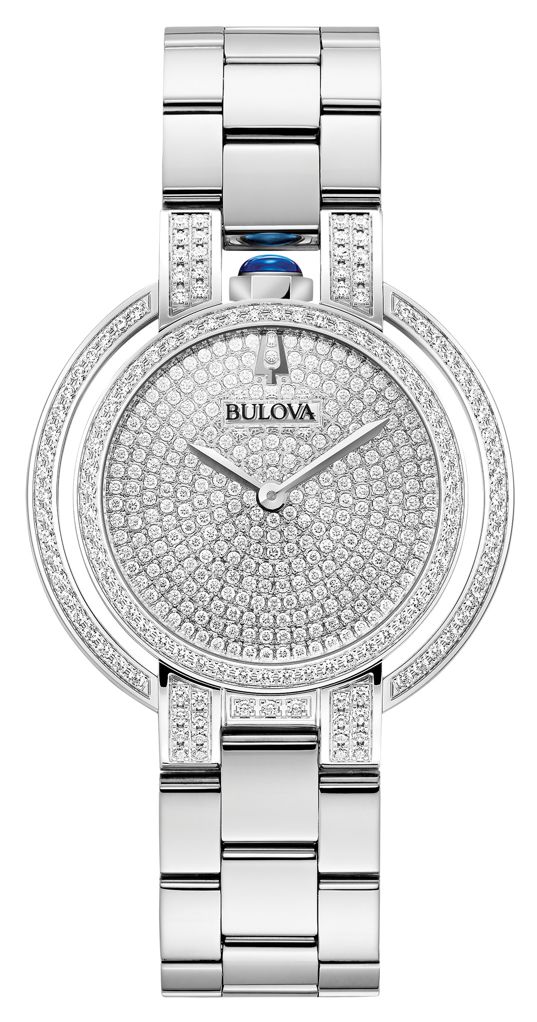 bulova women's diamond and sapphire watch