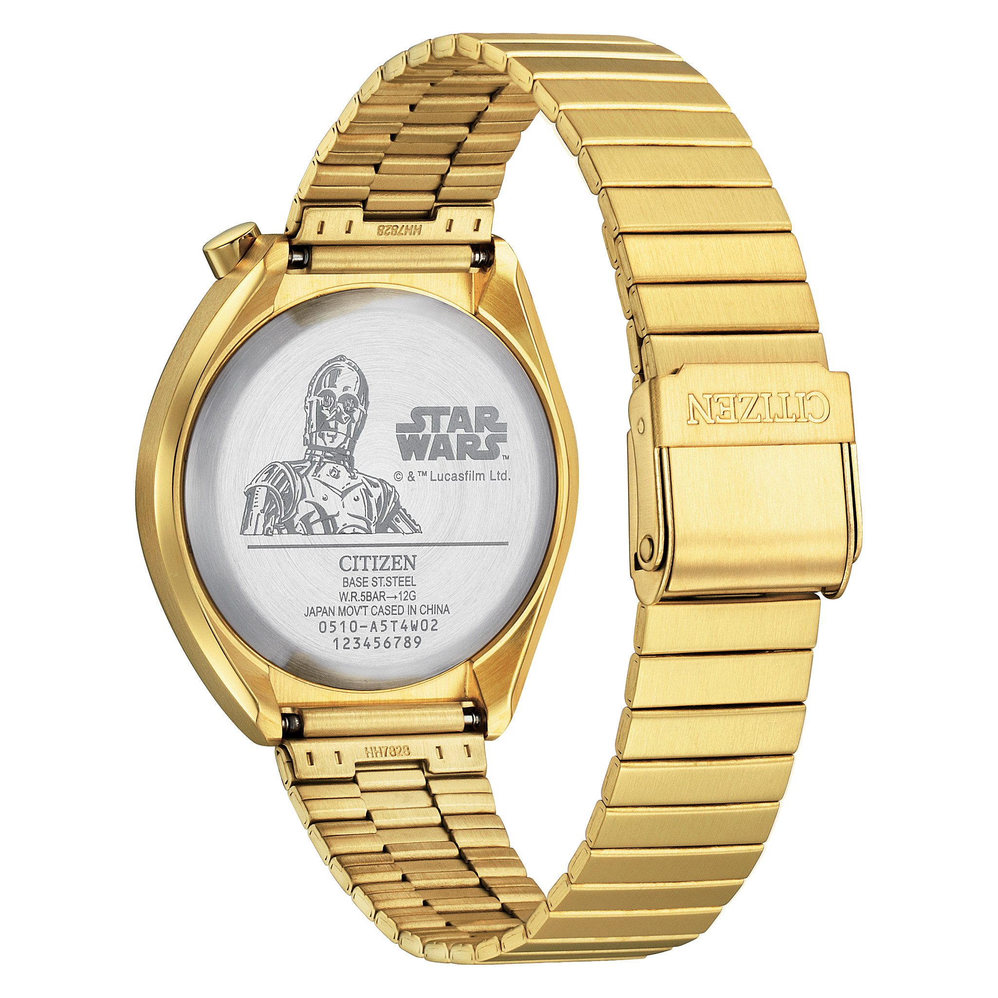 C-3PO Gold-Tone Dial Stainless Steel Bracelet AN3662-51W | CITIZEN