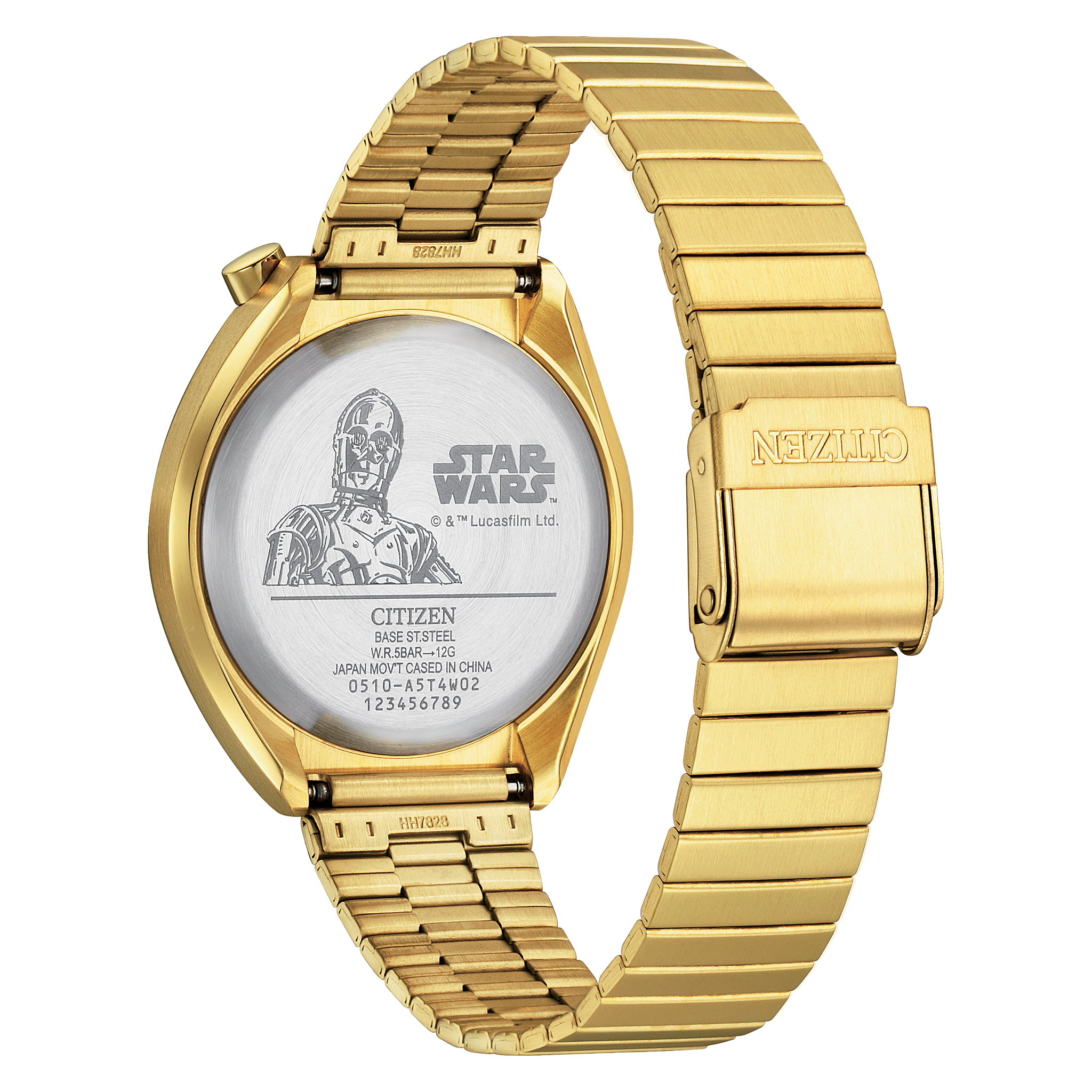 Amazon.com: Citizen Men's Vintage Design Star Wars C-3PO Gold Tone  Stainless Quartz Watch, 1-Second Chronograph, Date, 38mm (Model:  AN3662-51W) : Clothing, Shoes & Jewelry