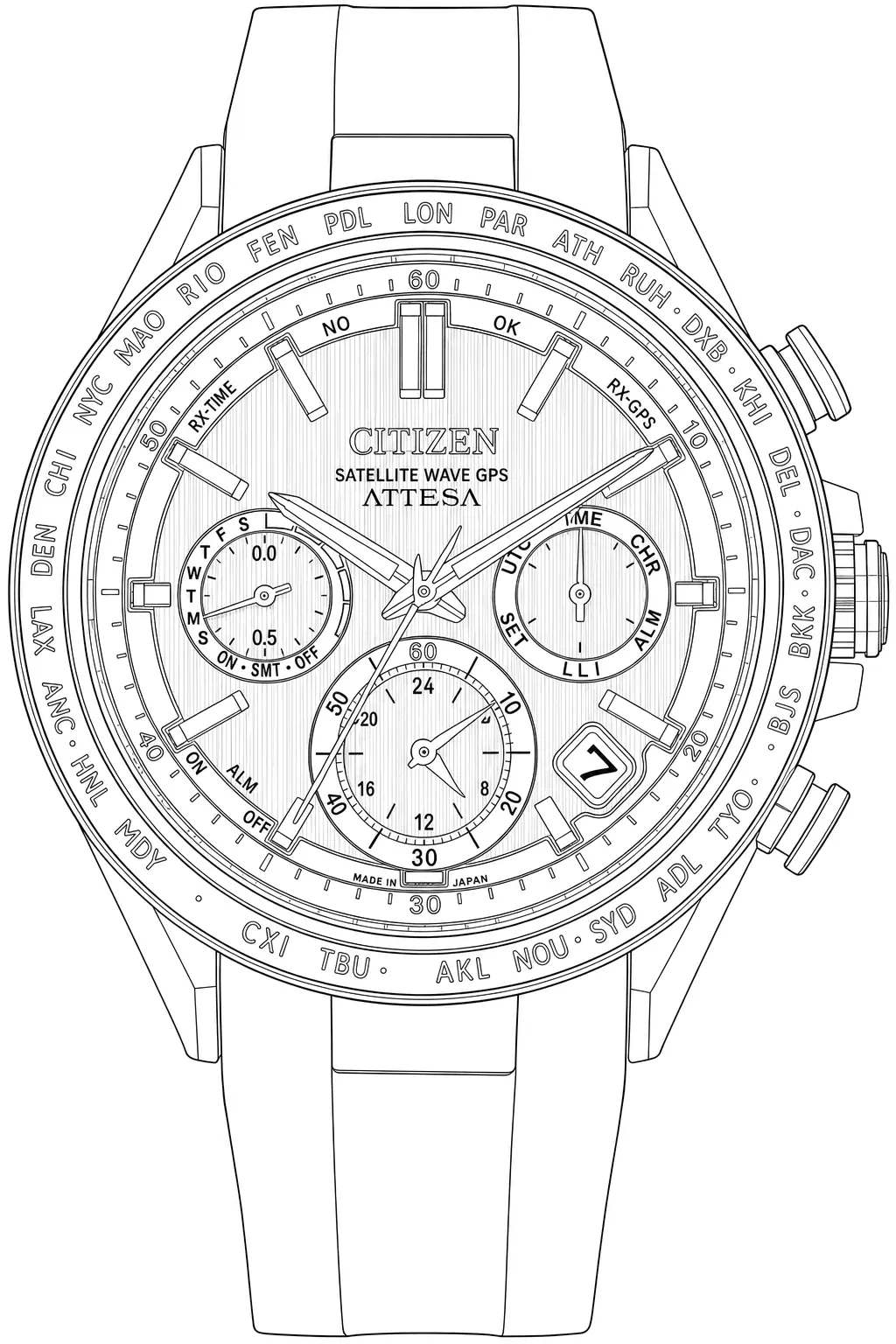 Watch technical diagram