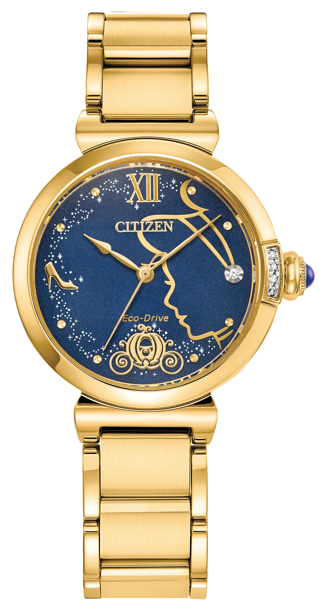 au maison Citizen L Cinderella 75th Anniversary Blue Dial Stainless Steel Bracelet EM1068-69W