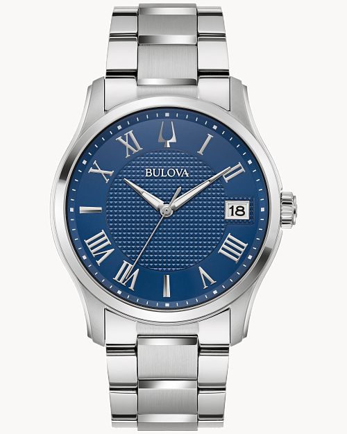 Blue Dial Stainless Steel Bracelet Wilton 96B386 Bulova