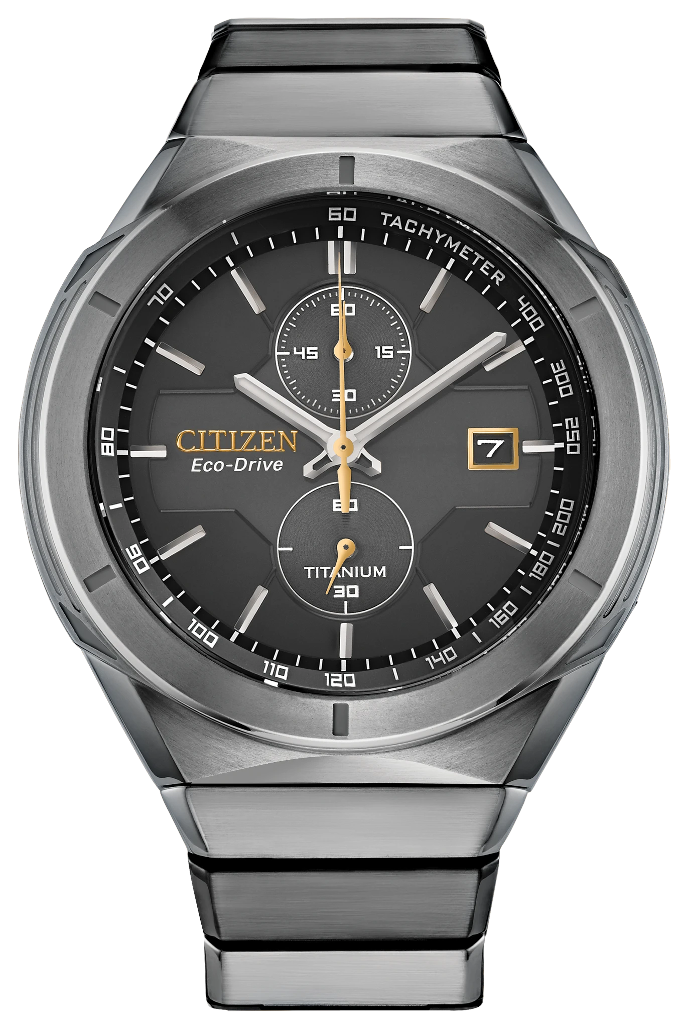 au maison Super Titanium Armor Black Dial Titanium + 1 DLC Plated Link Bracelet CA7058-55E