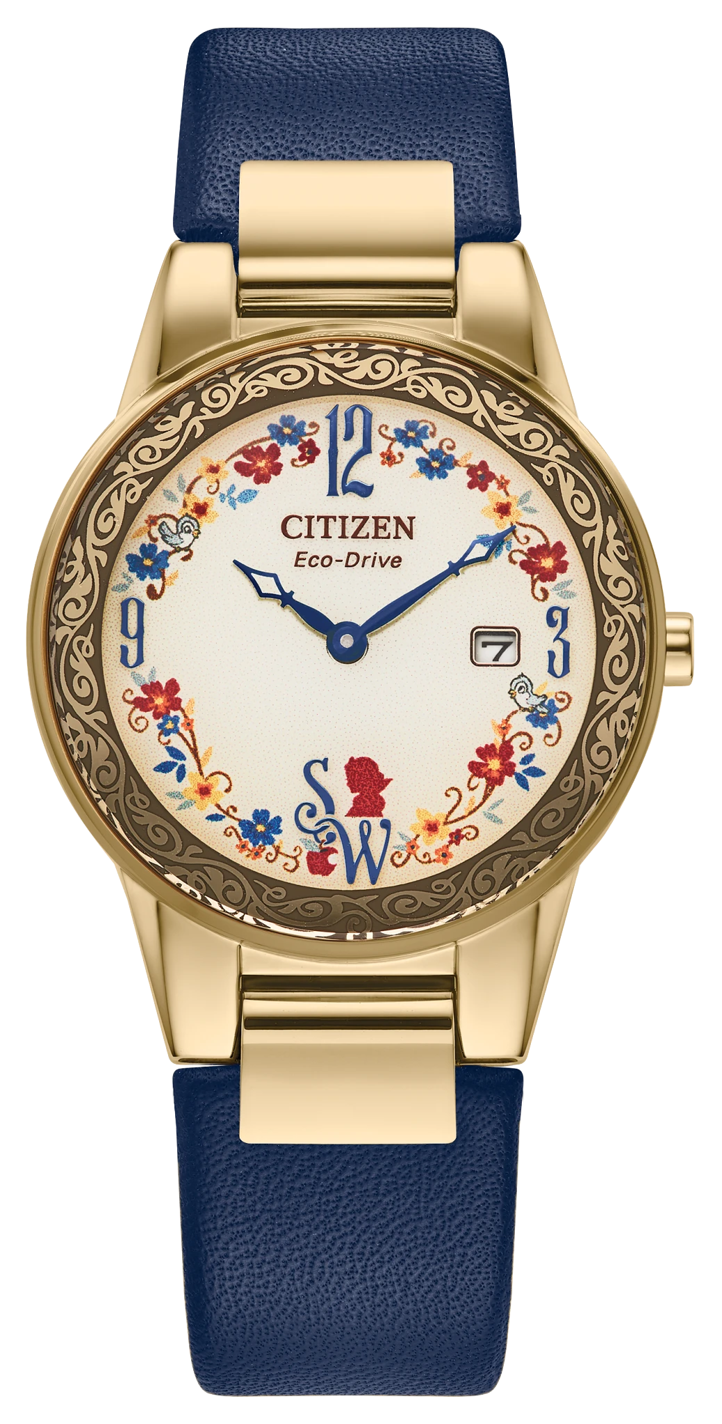 au maison Snow White Flora Beige Dial Leather Strap GA1079-41W