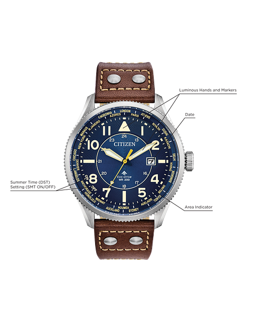 Citizen Avion Eco Drive Blue Dial Watch CITIZEN