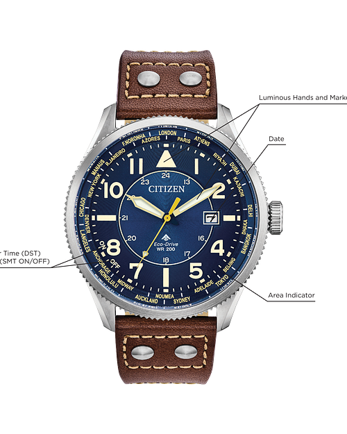 Citizen Avion Eco Drive Blue Dial Watch CITIZEN