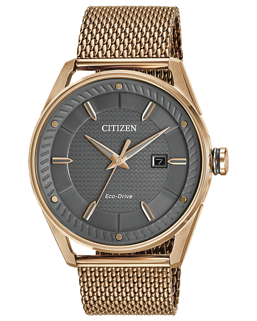 CTO Men s Eco Drive BM6983 51H Steel Strap Grey Dial Watch CITIZEN