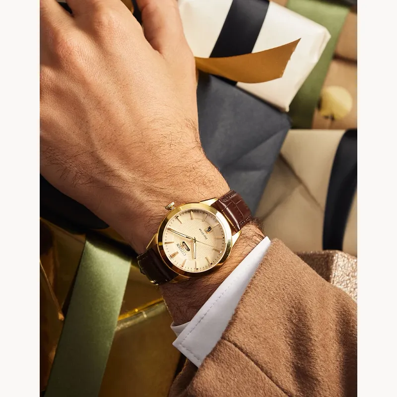 Rolan Champagne Dial Leather Strap AW0092-07Q | CITIZEN Rolan Champagne Dial Leather Strap AW0092-07Q | CITIZEN