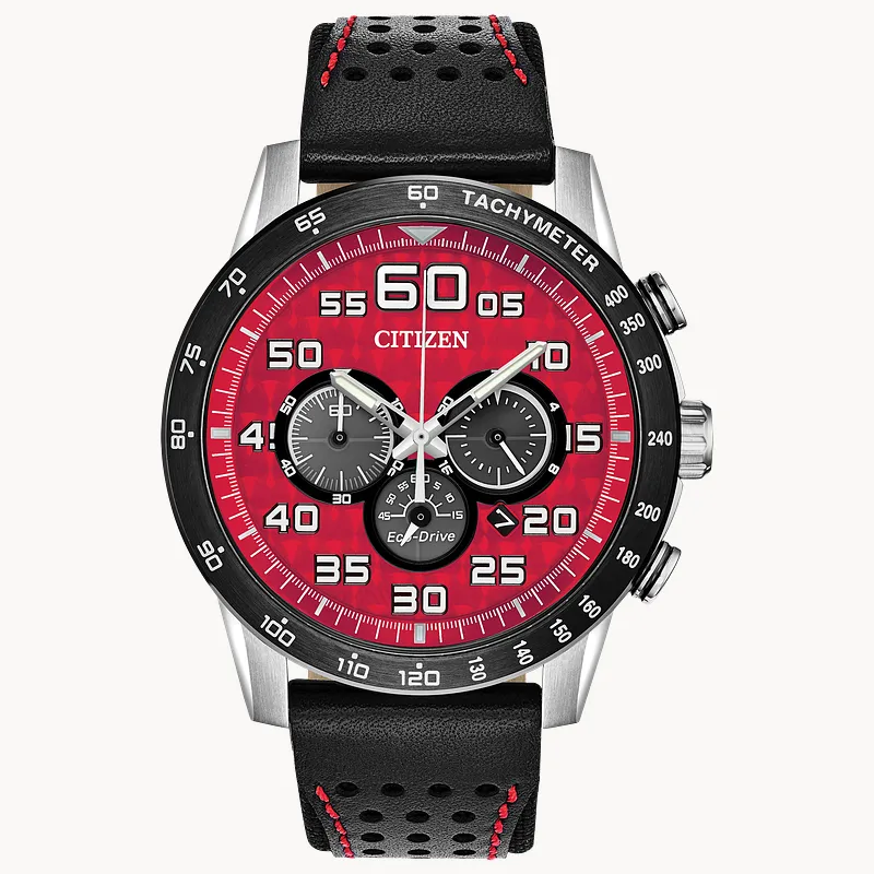 Citizen Primo Chronograph Eco-Drive Red Dial Watch CITIZEN