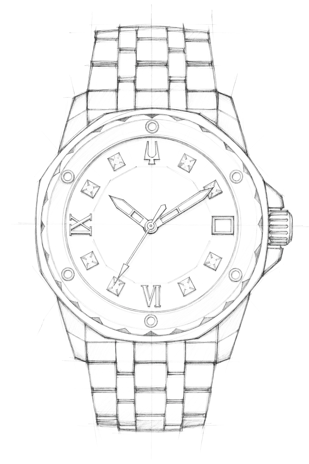 Watch technical diagram