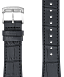 Black Croc-Embossed Leather Strap