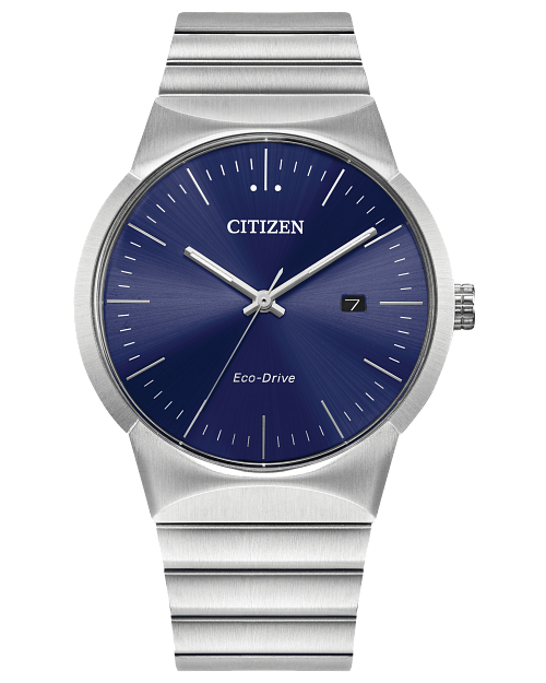 Axiom Blue Dial Stainless Steel Bracelet BM7580 51L CITIZEN