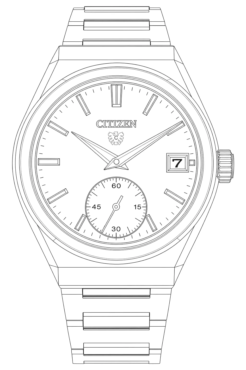 Watch technical diagram
