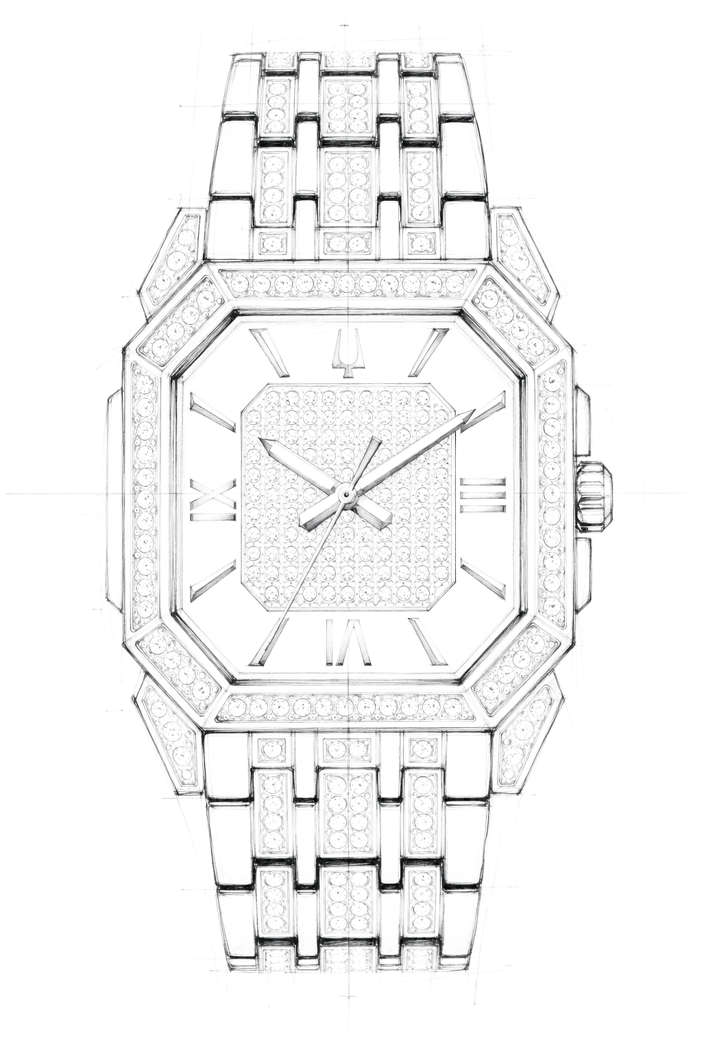 Watch technical diagram