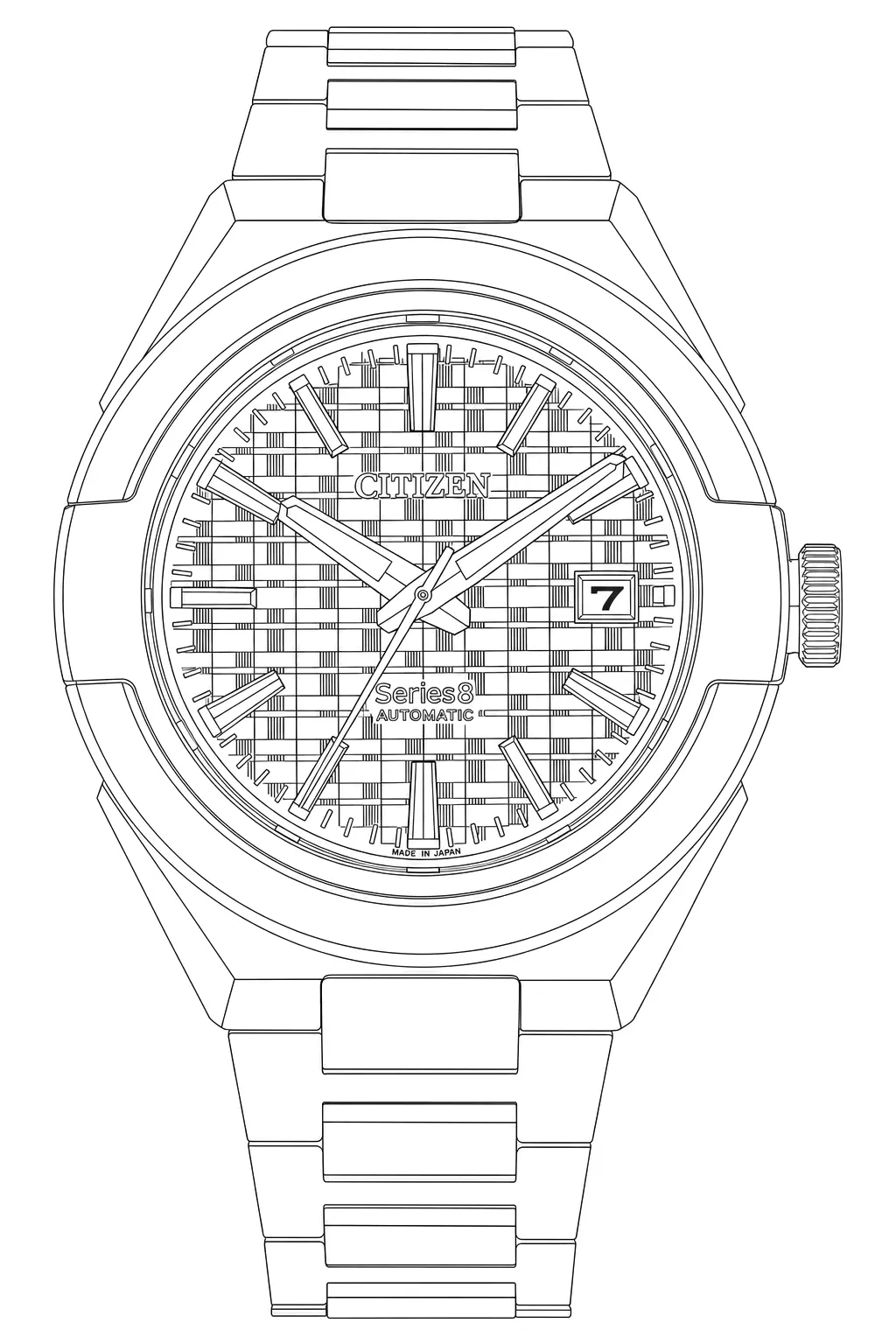 Watch technical diagram