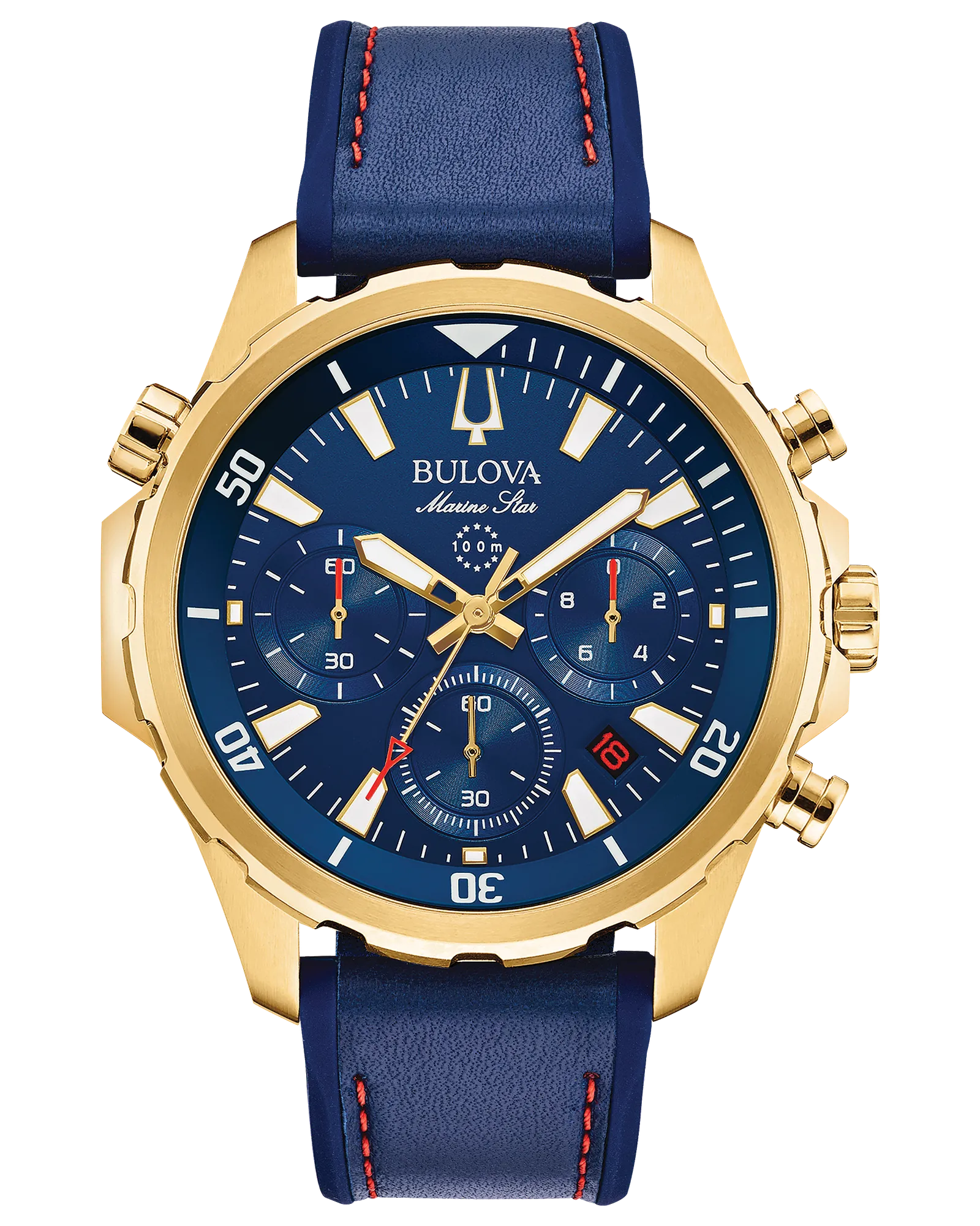 Bulova Men's Marine Star Blue Dial Watch - 97B168