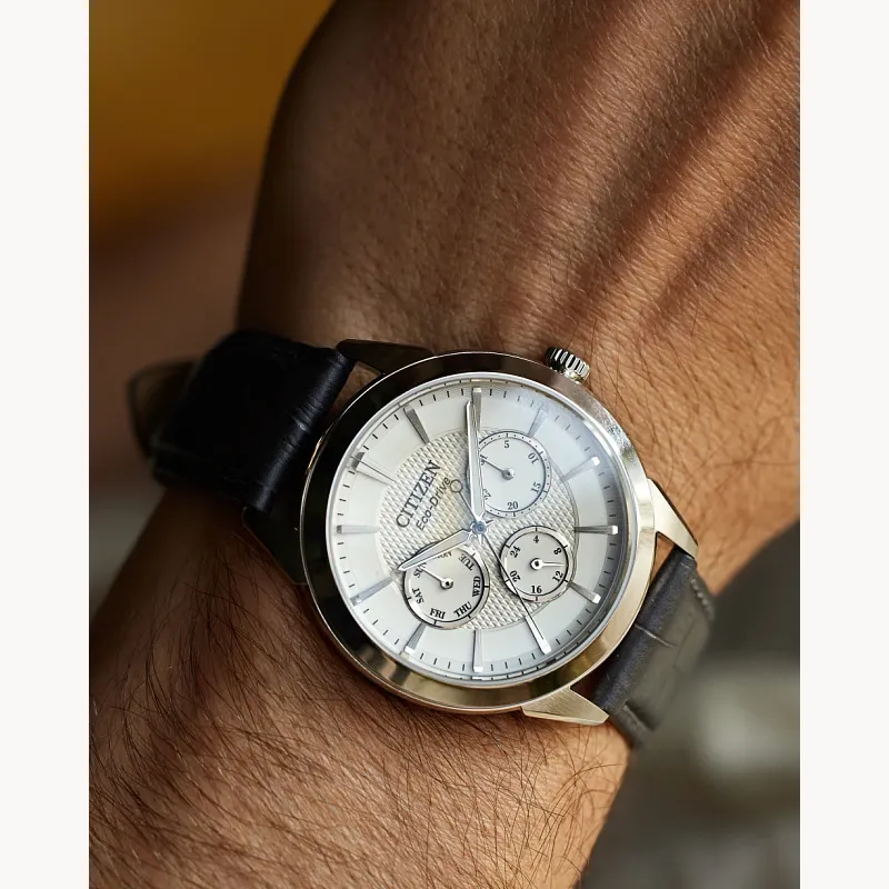Rolan Silver-Tone Dial Leather Strap BU2110-01A | CITIZEN Rolan Silver-Tone Dial Leather Strap BU2110-01A | CITIZEN