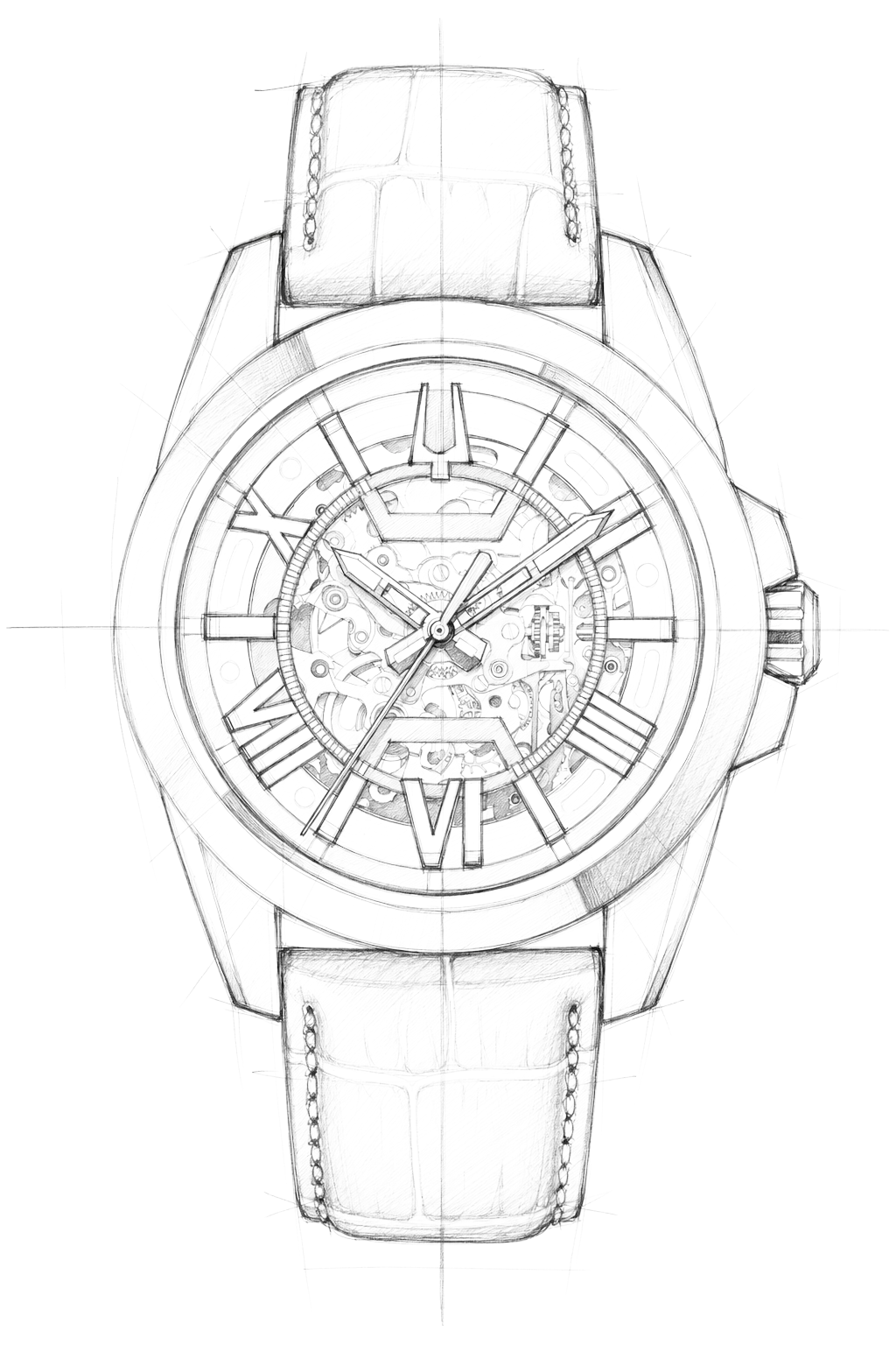 Watch technical diagram