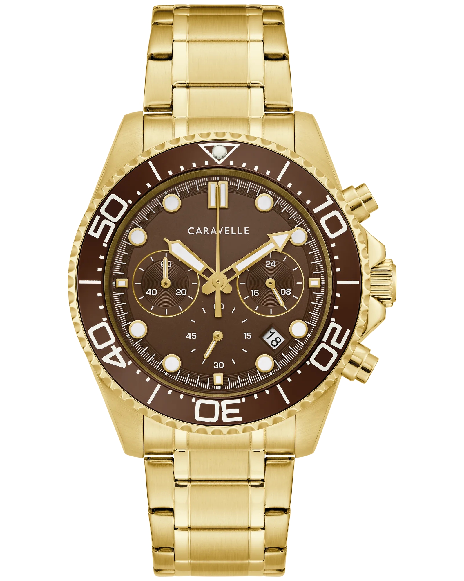 Bulova Brown Dial Stainless Steel Bracelet Sport 44B136 — Brown