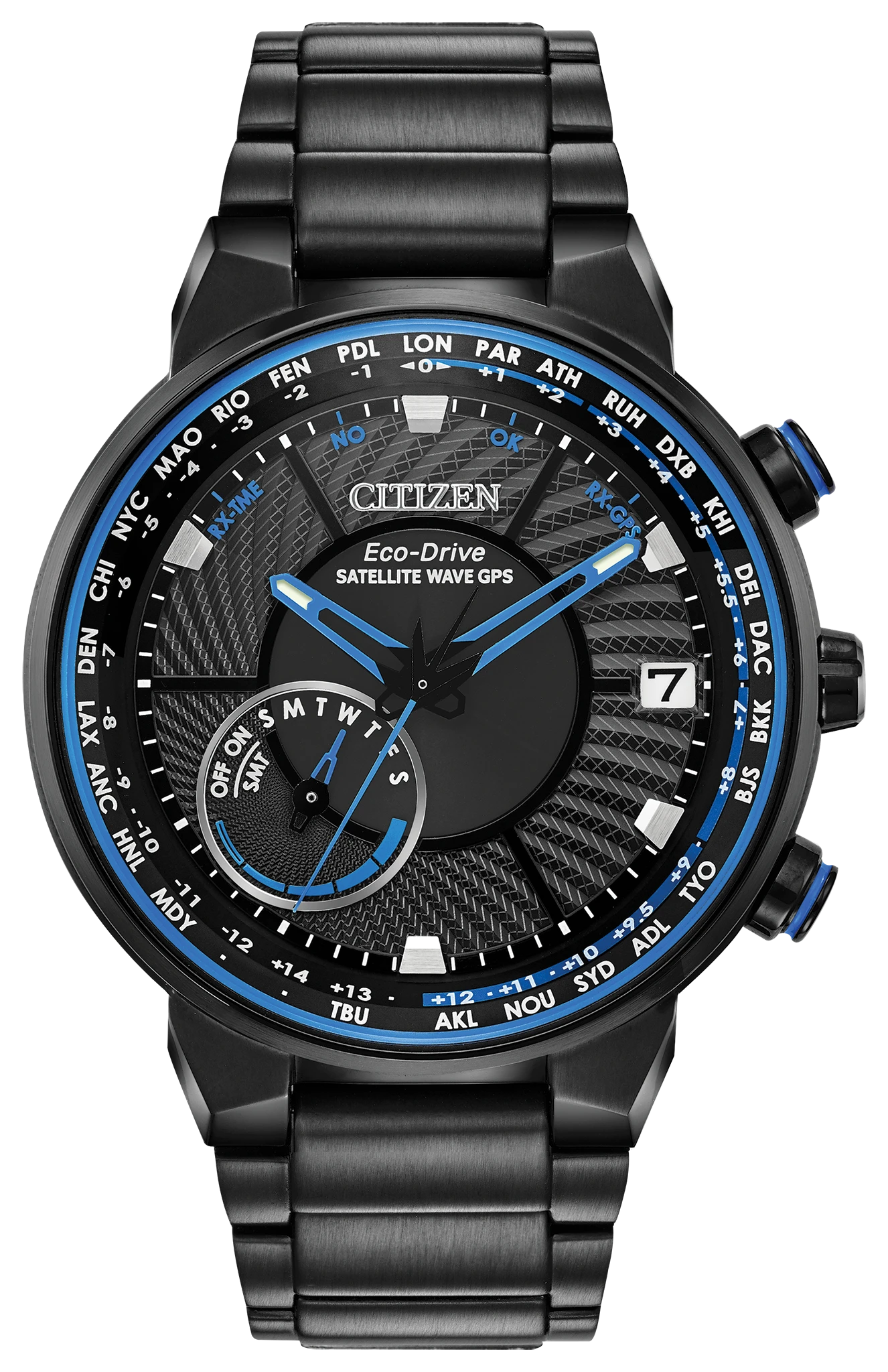 au maison Citizen Satellite Wave GPS Freedom Black Dial Watch