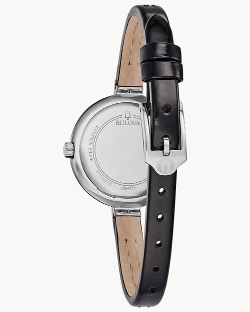Bulova women's top watch leather band