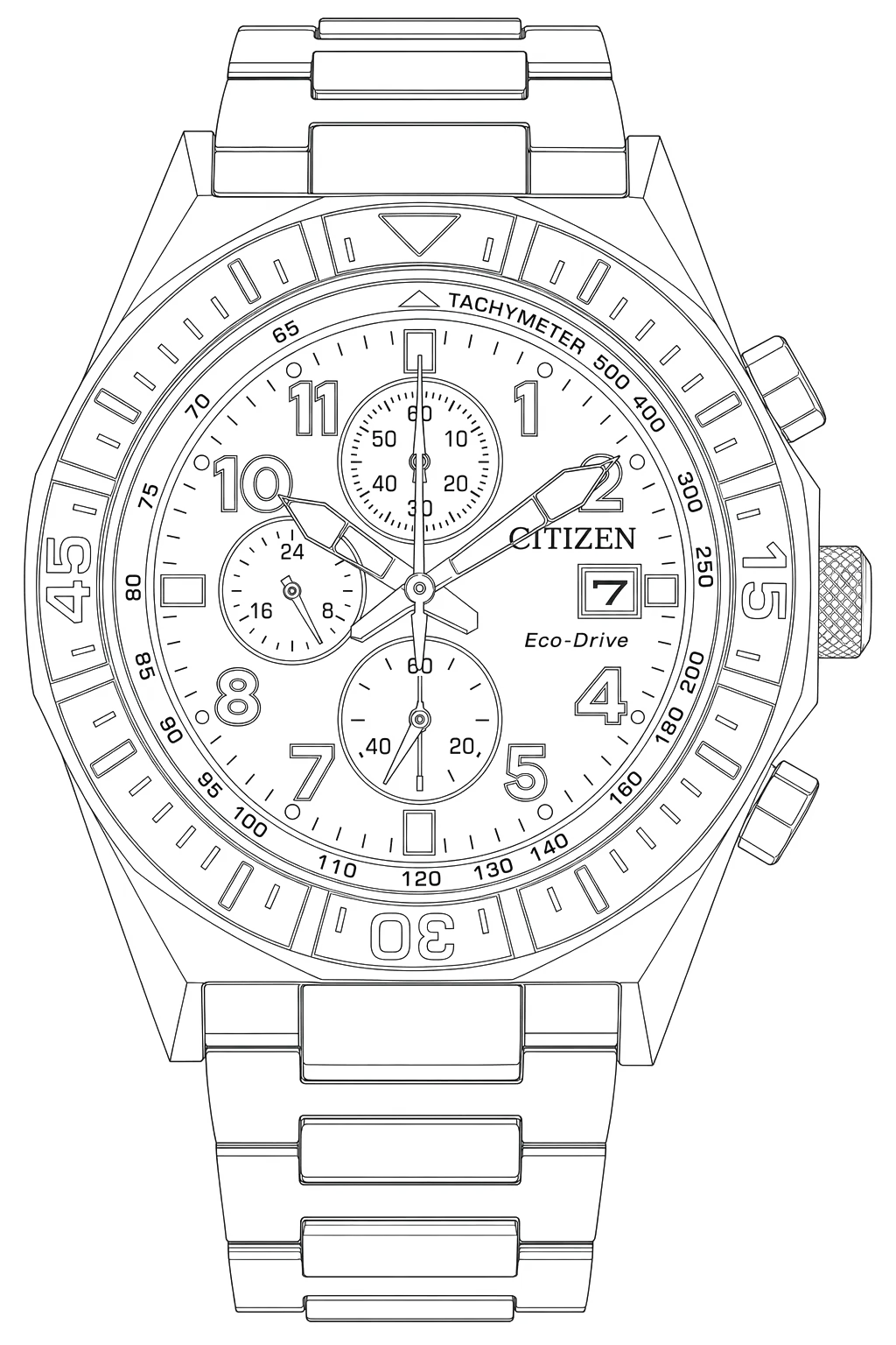 Watch technical diagram