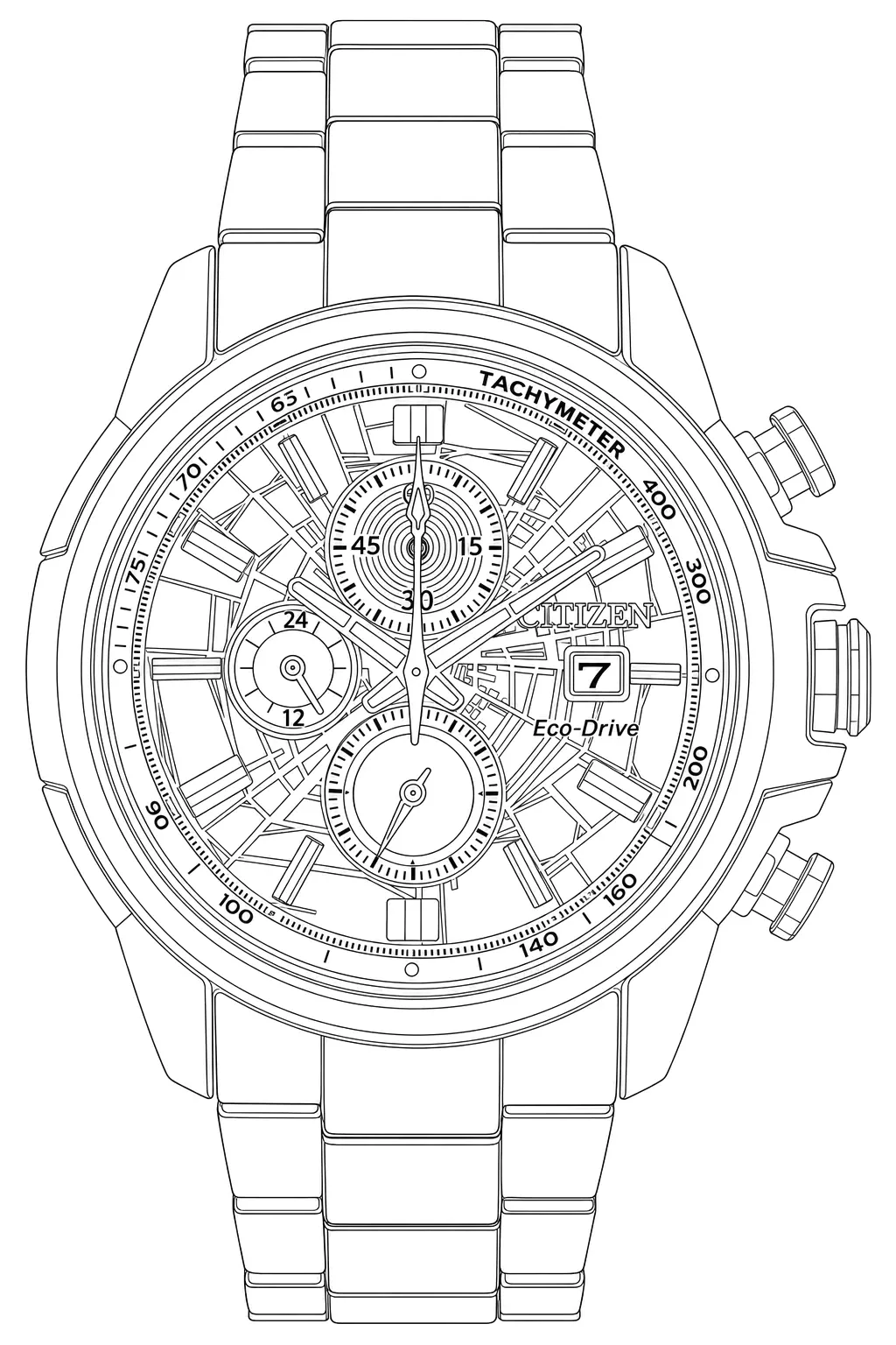 Watch technical diagram