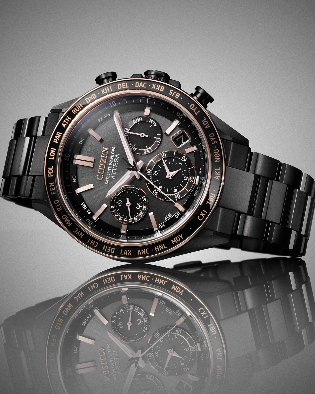 【完動品】CITIZEN ATTESA Attesa Limited Edition HAKUTO-R Collaboration' Black Ion
