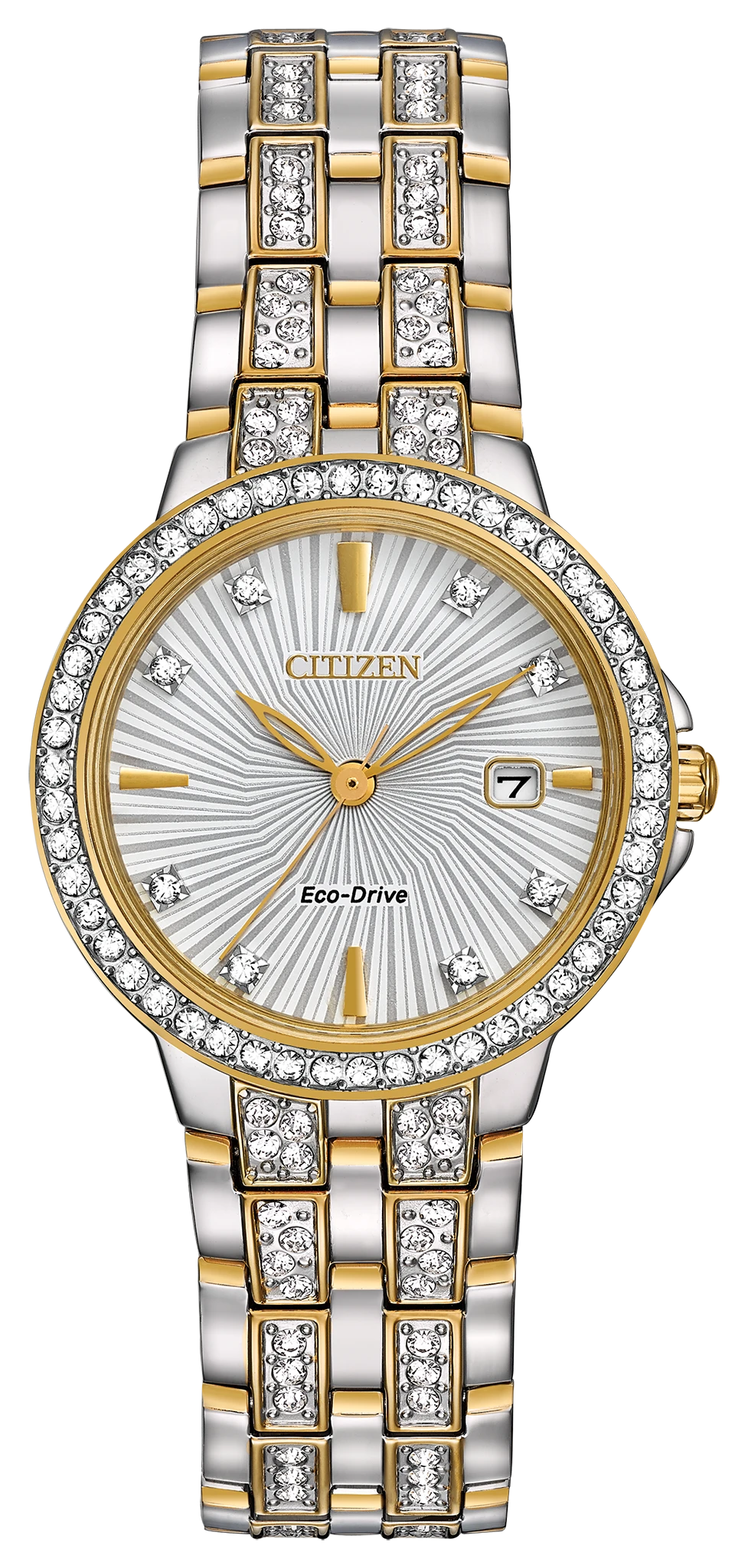au maison Silhouette Crystal - Ladies Eco-Drive Sparkle Dimaond Watch