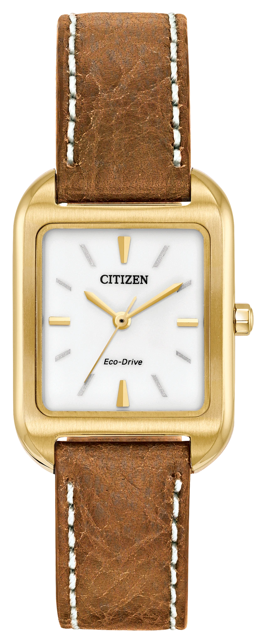 Chandler - Ladies Eco-Drive EM0492-02A Gold Tone Brown Watch | CITIZEN