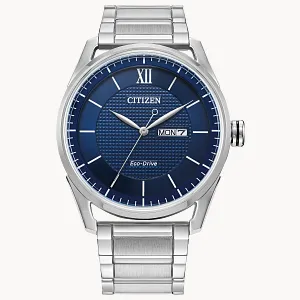 Citizen CA0459-79L Men's Eco-Drive Blue Dial Watch, 40 mm