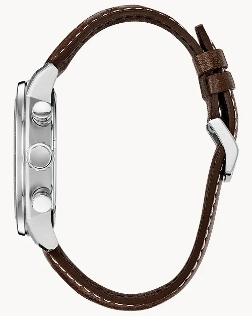 Brycen - Men's Eco-Drive CA0649-06X Leather Strap Watch Brycen - Men's Eco-Drive CA0649-06X Leather Strap Watch