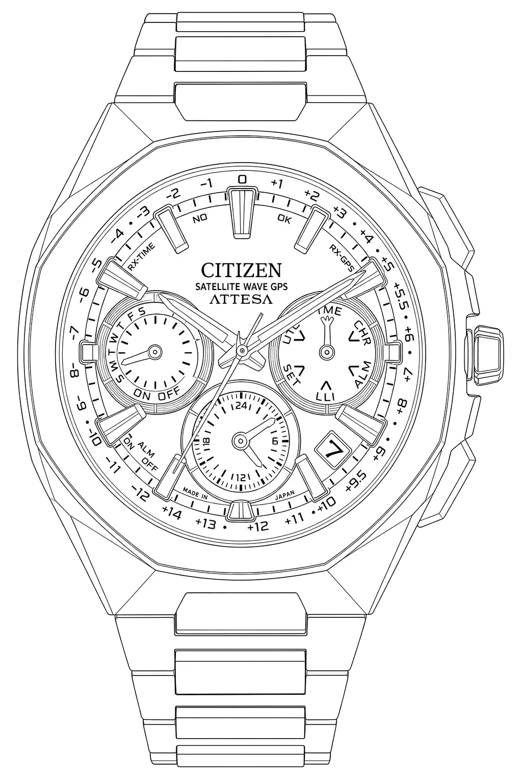 Watch technical diagram
