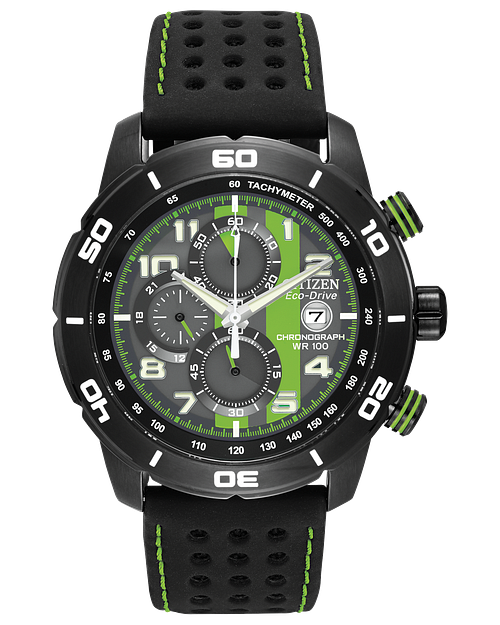 Primo Gray Dial Polyurethane Coated Leather Strap CA0467 20H CITIZEN