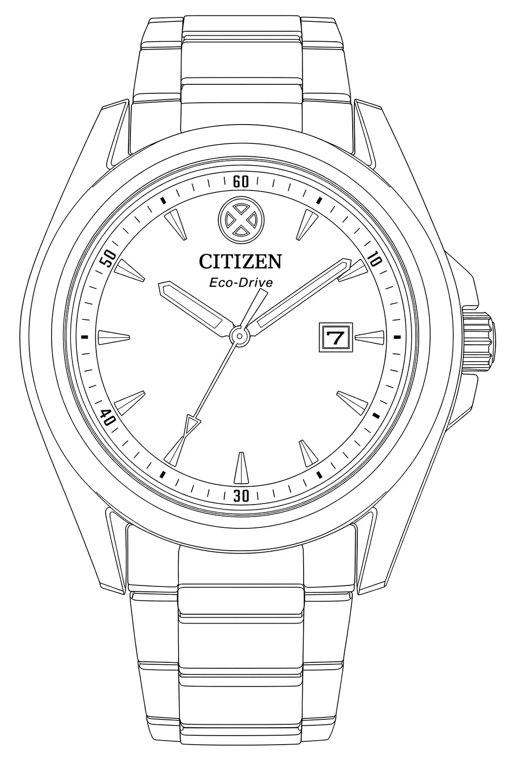 Watch technical diagram