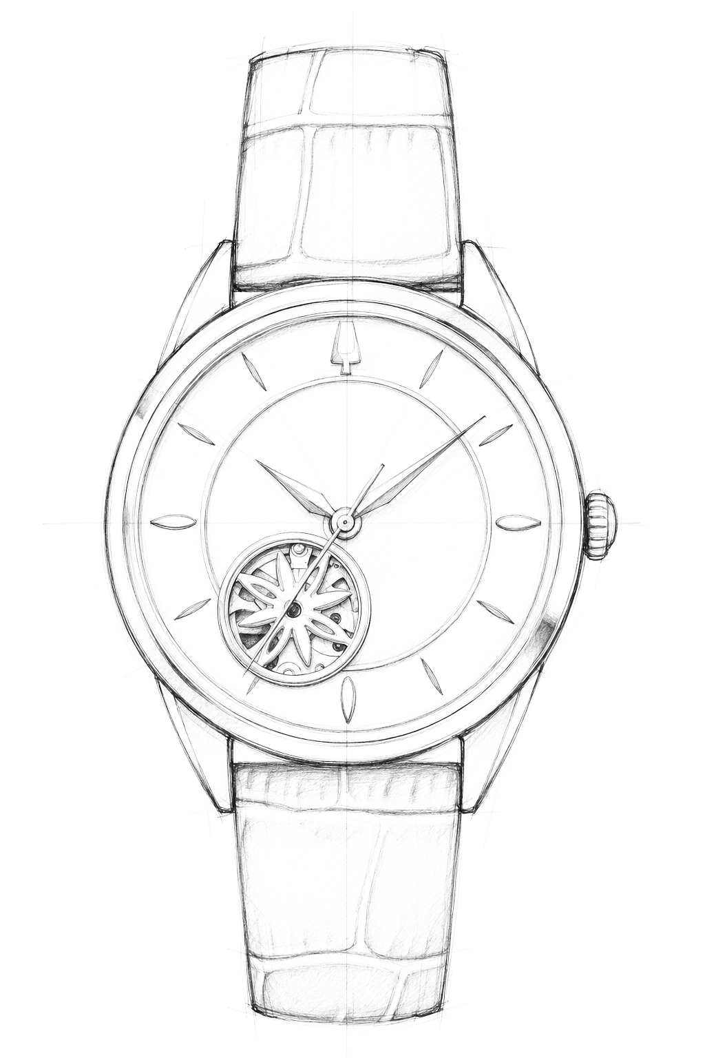 Watch technical diagram