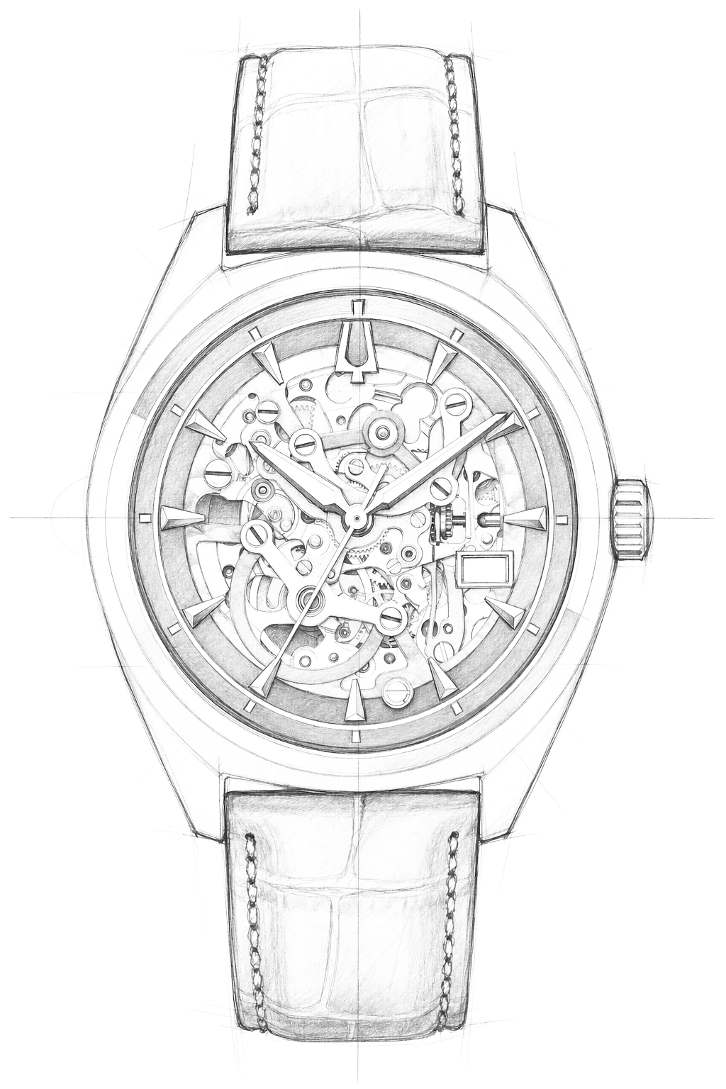 Watch technical diagram