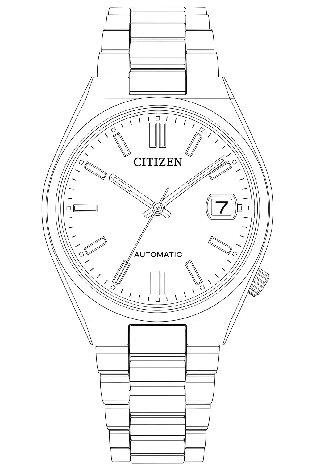 Watch technical diagram
