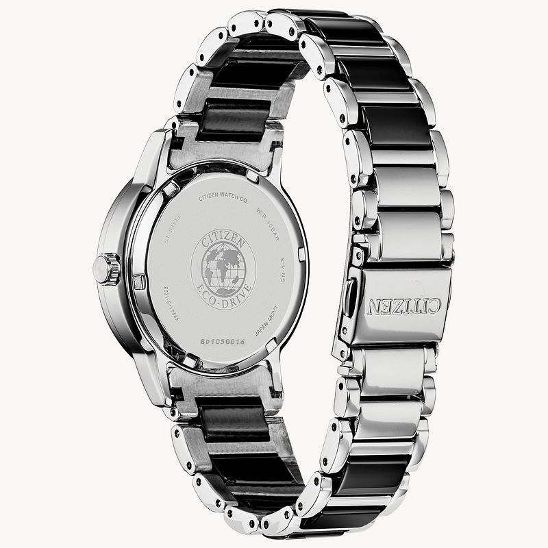 Citizen Chandler Ceramic Eco Drive Black Dial Ceramic Watch CITIZEN