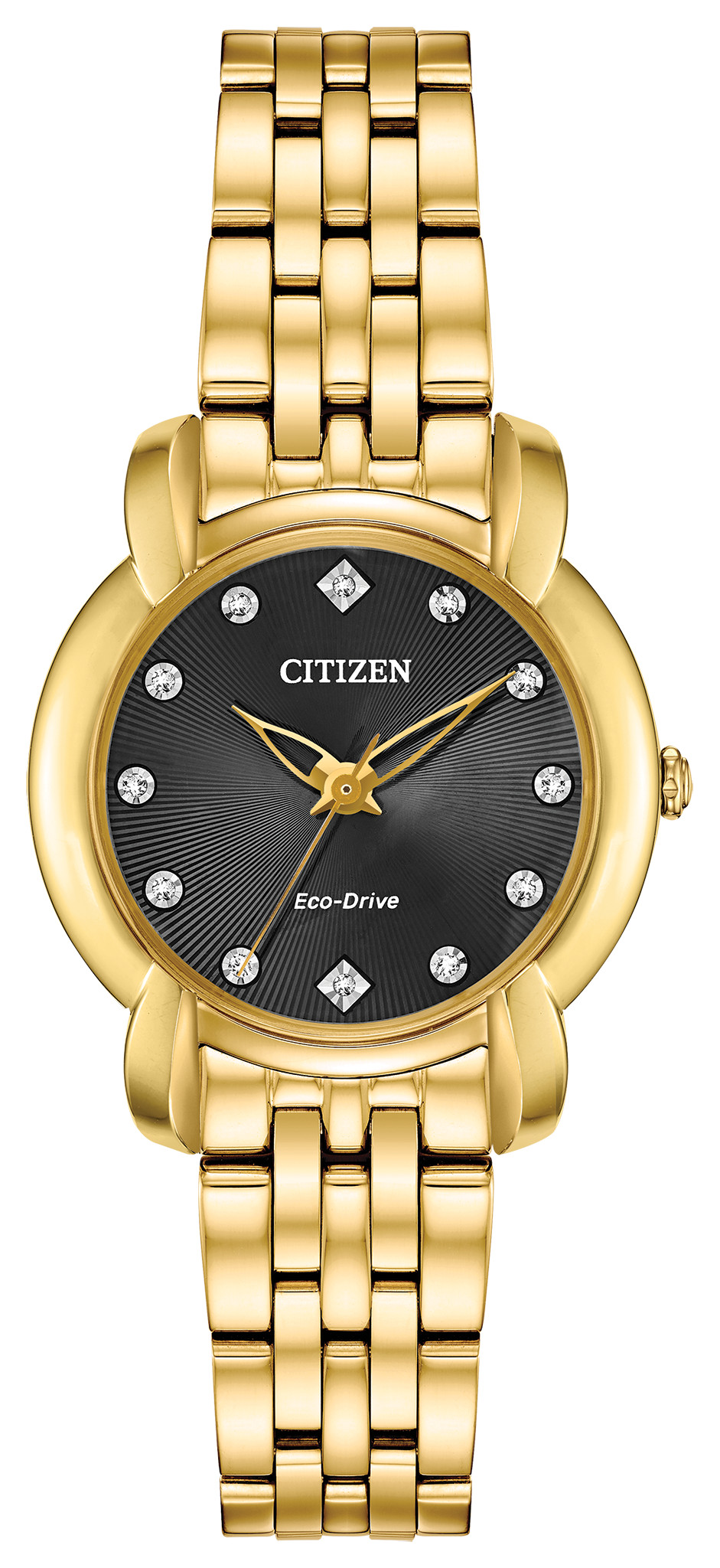 citizen watch black with diamonds