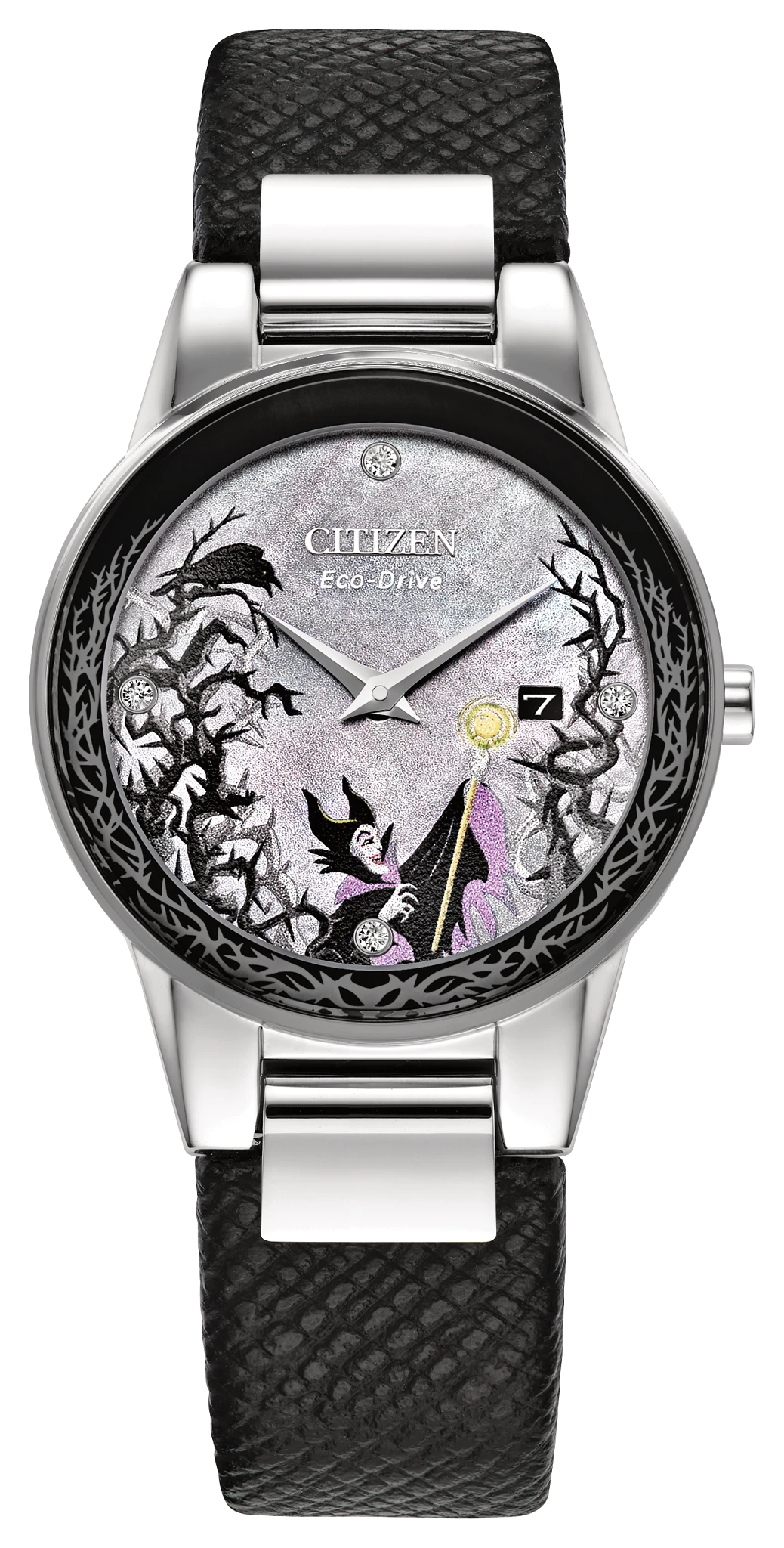 au maison Maleficent's Charm Gray Dial Leather Strap GA1080-41Y