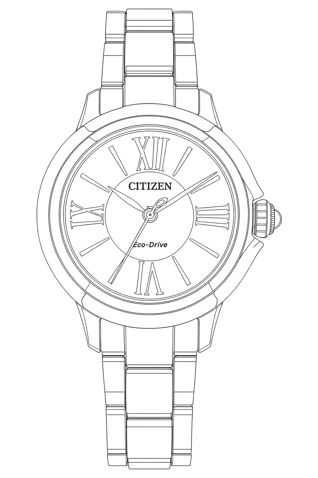 Watch technical diagram