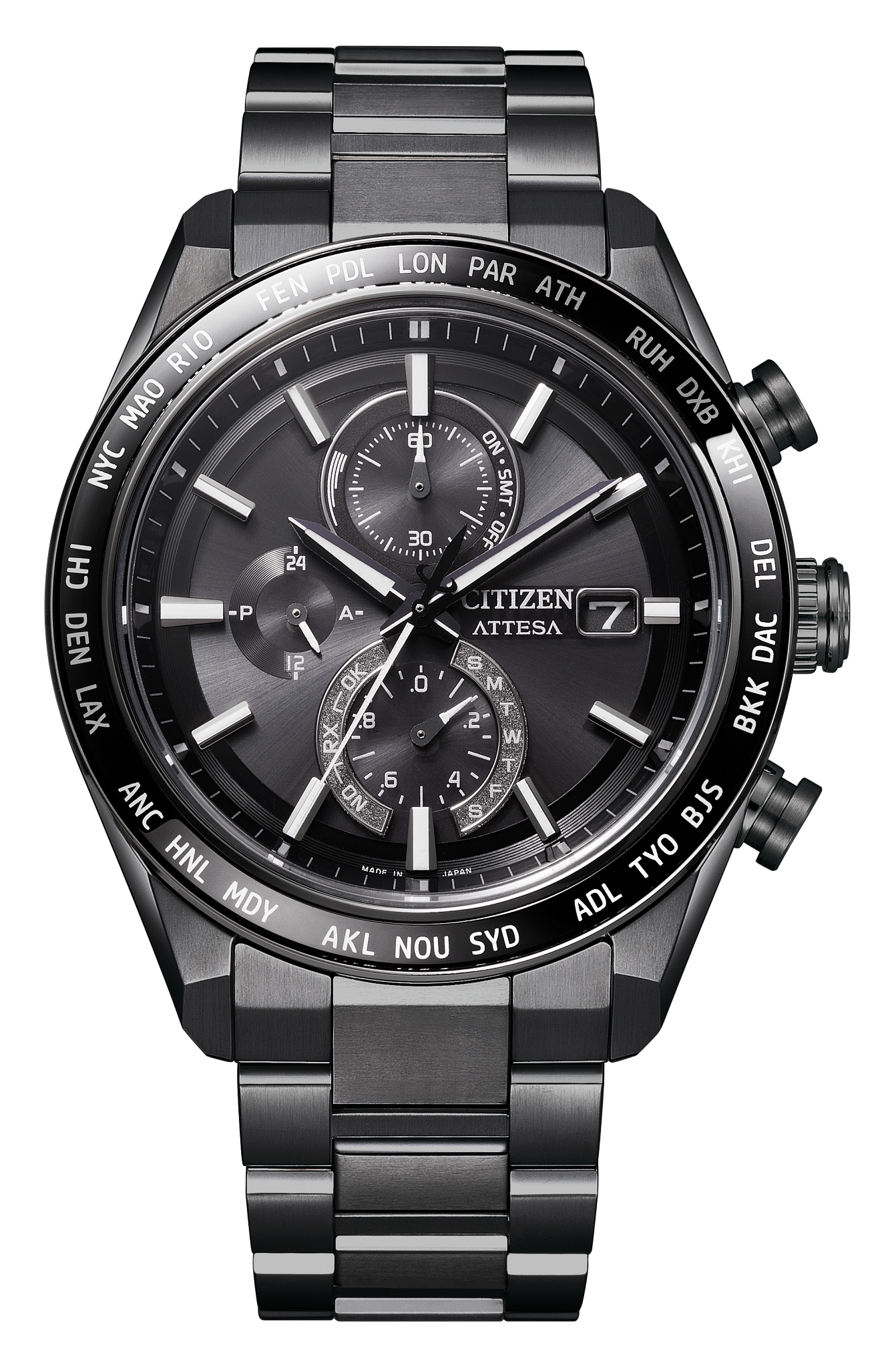 K*n様 CITIZEN AT8294-59E アテッサ ATTESA ATTESA Black Dial Super Titanium with DLC Coating Bracelet