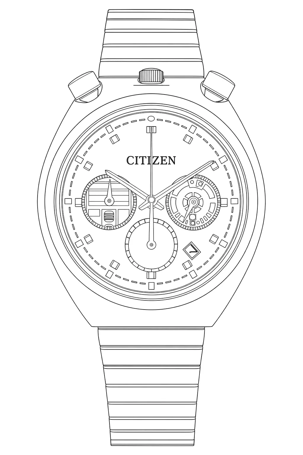 Watch technical diagram