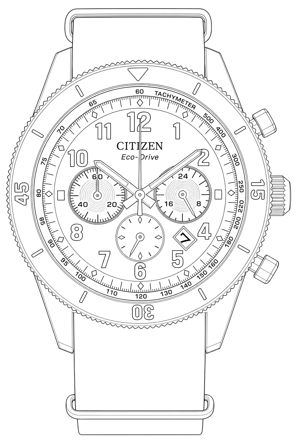 Watch technical diagram
