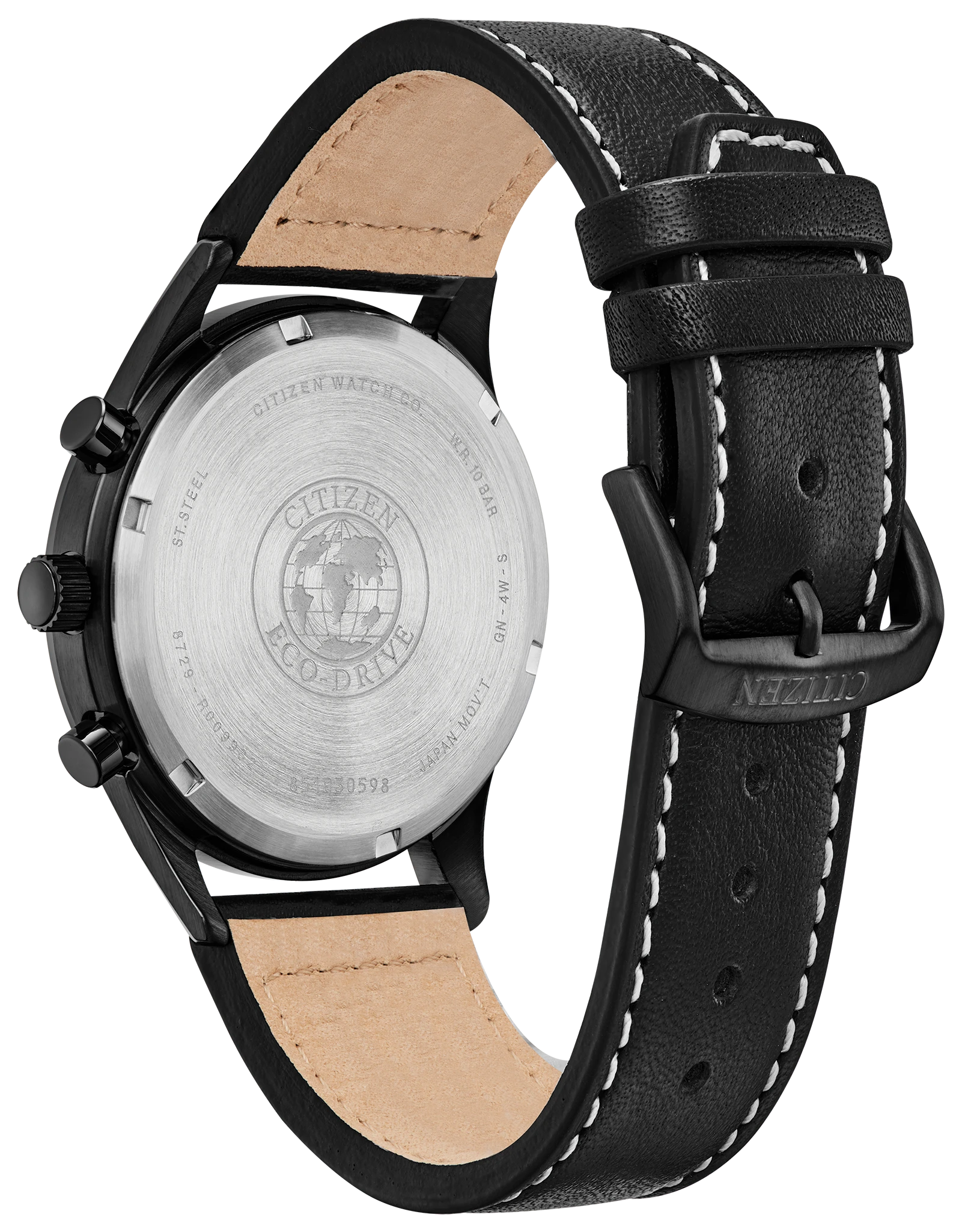 Chandler Black Dial Calfskin Strap CA7027-08E | CITIZEN