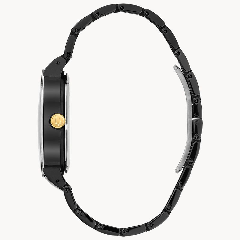Bulova Futuro Men's Black Gold Accent Black Dial Modern Watch | Bulova