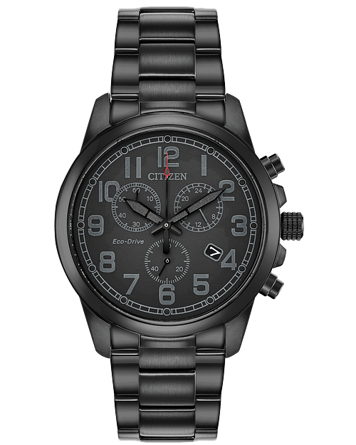 Citizen black metal watch online