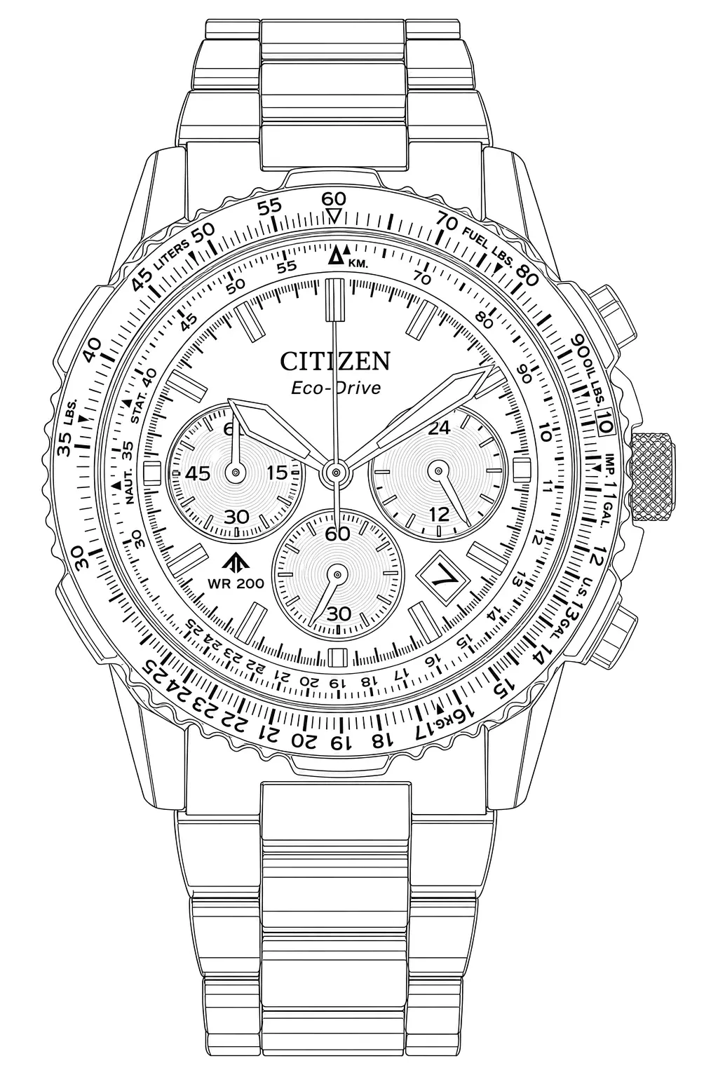 Watch technical diagram