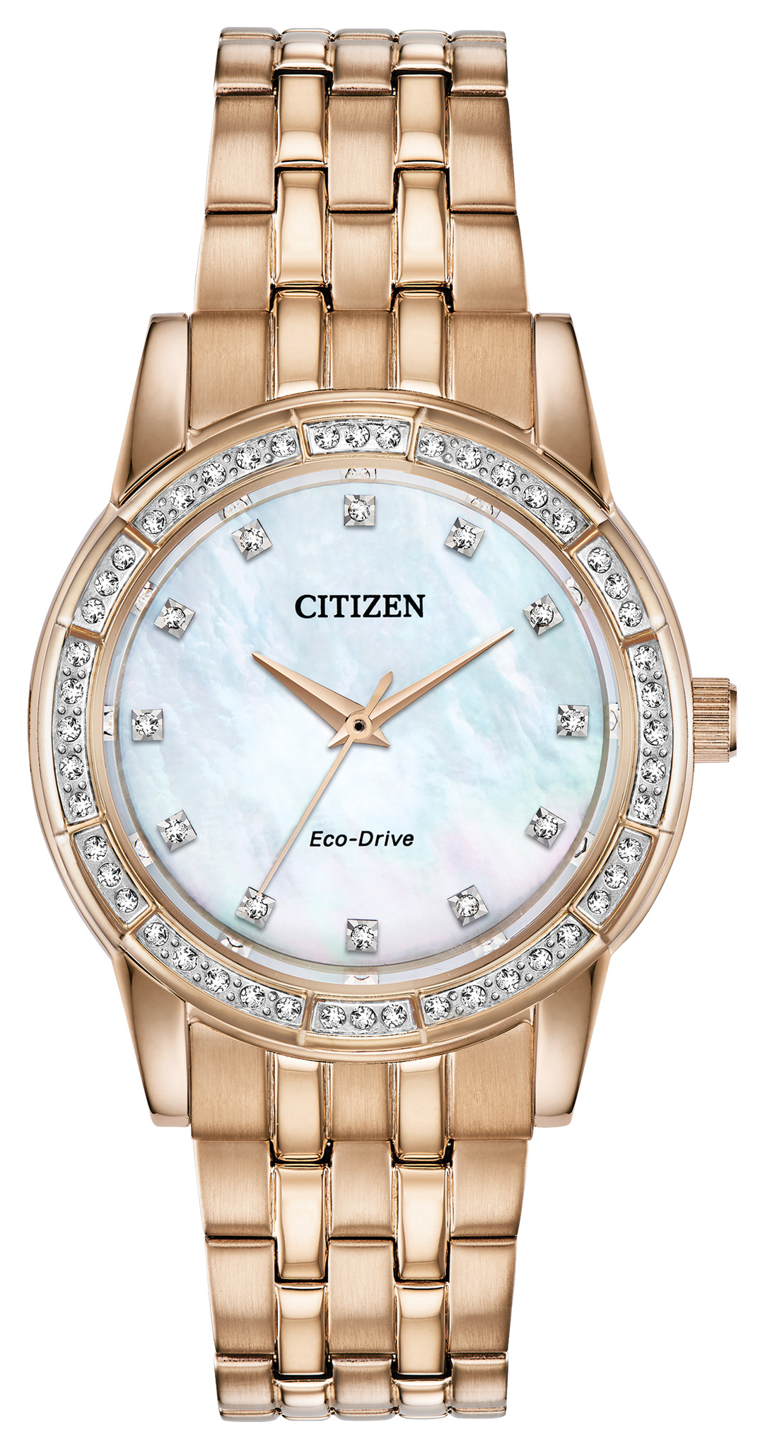 citizen rose gold diamond watch